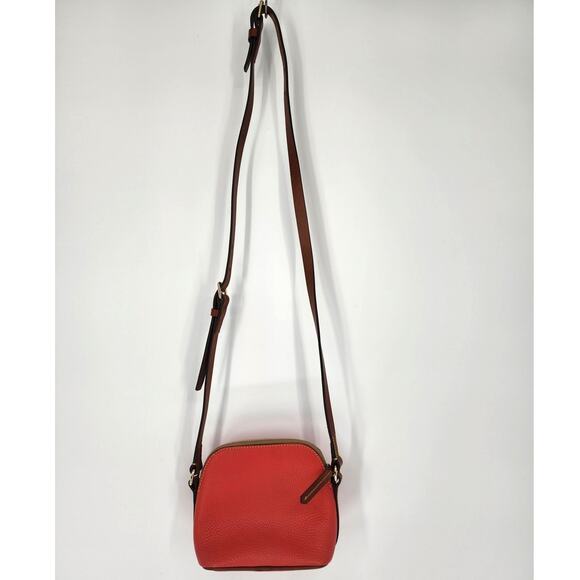 Dooney & Bourke Red Pebbled Leather Mini Crossbody Bag - Picture 4 of 16